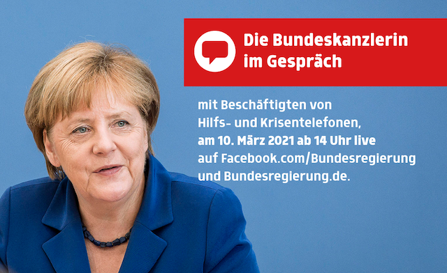 Bürgerdialog der Bundeskanzlerin mit Beschäftigten von Krisen – und Hilfetelefonen